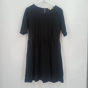 Mimi & Daphne Black Short Sleeve tiered Empire Waist Dress Womens Size XL